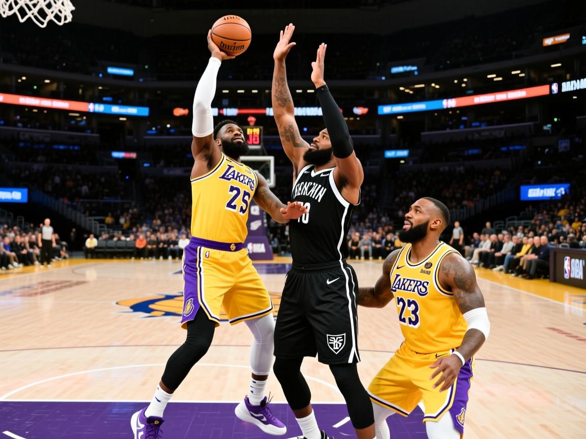 湖人击败篮网双星砍下55分